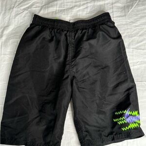 Nike Black Shorts with Neon Green Lining